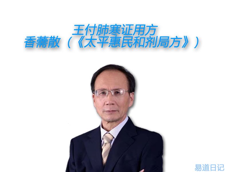王付肺寒证用方：香薷散（《太平惠民和剂局方》）